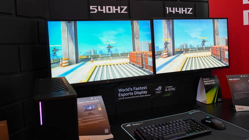 ASUS ROG Swift OLED PG27AQDM 540Hz monitor at CES 2023.