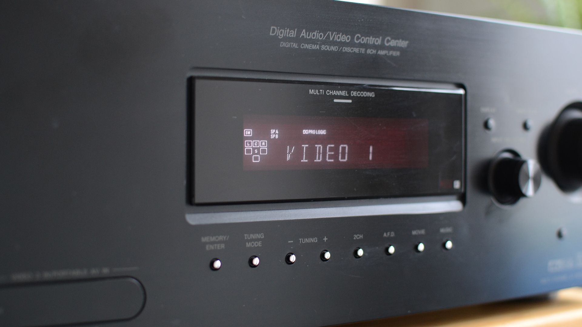 Sony stereo receiver's screen