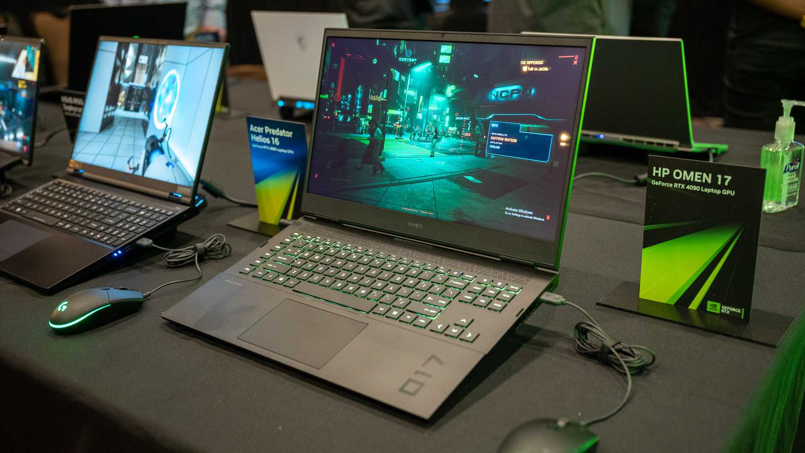 HP Omen 17 gaming laptop at CES 2023.