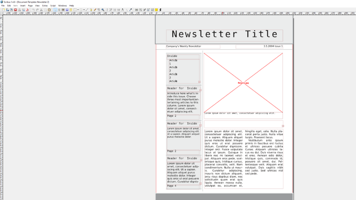 Scribus Layout Template