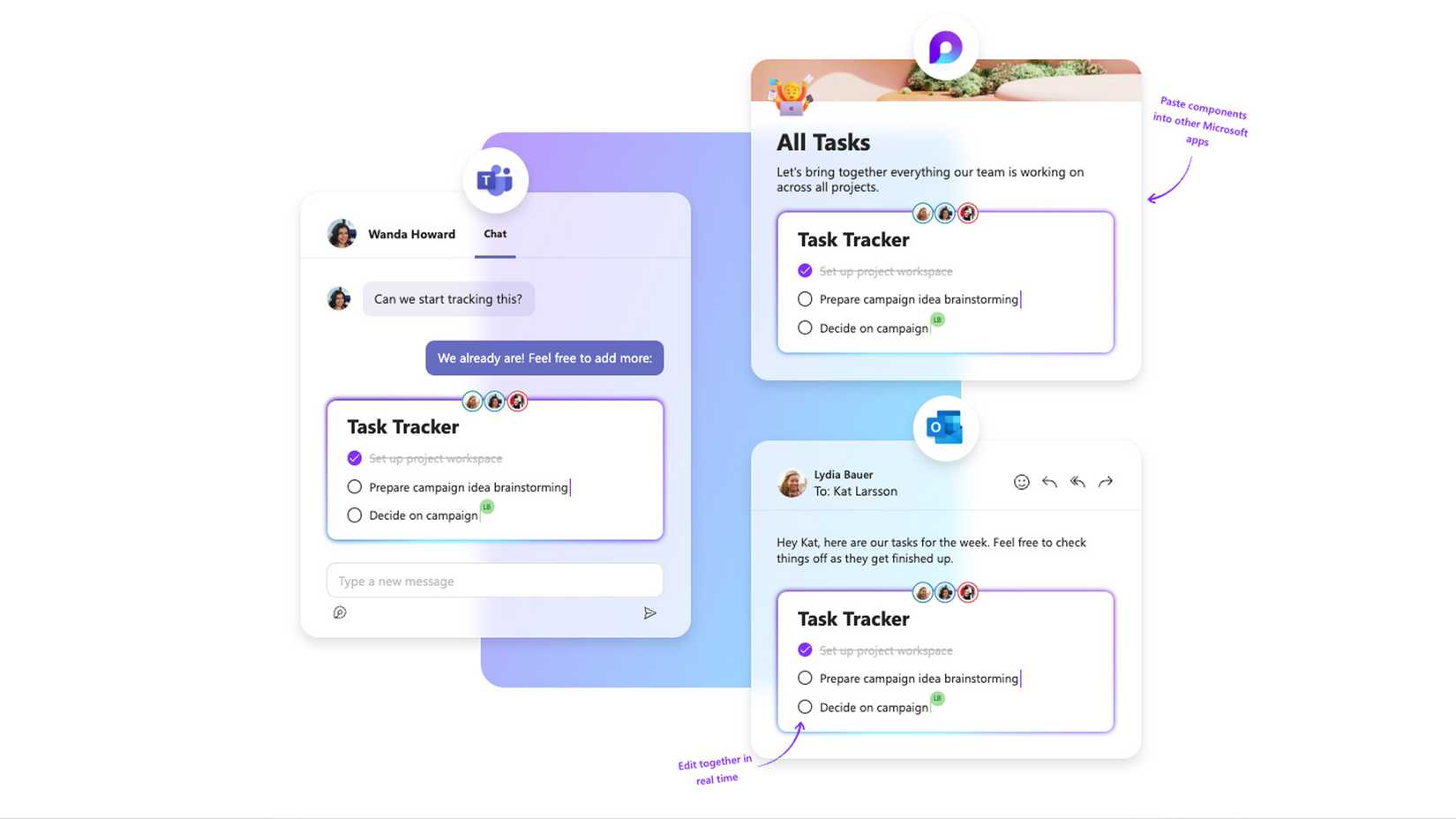 How to use collaborative Loop components in Microsoft Teams chats