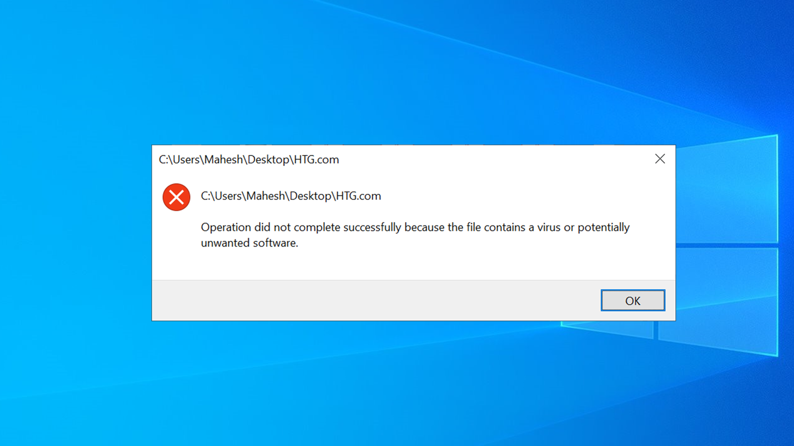 4 Ways to Fix an Operation Did Not Complete Virus Error on Windows