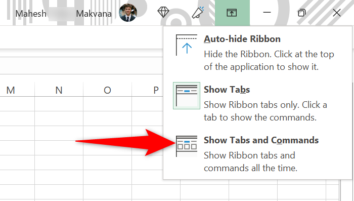 How to Show the Ribbon in Microsoft Excel, Word, and Outlook