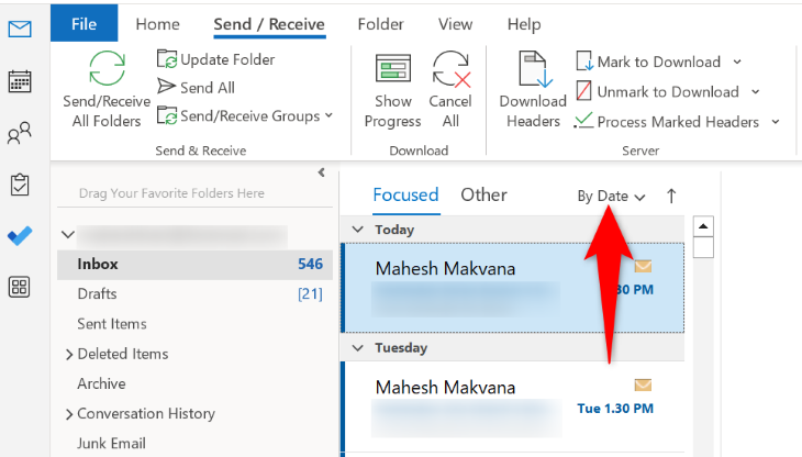 Sort Icon Outlook How to Fix Microsoft Outlook Not Syncing