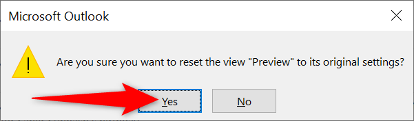 How to Reset the View in Outlook