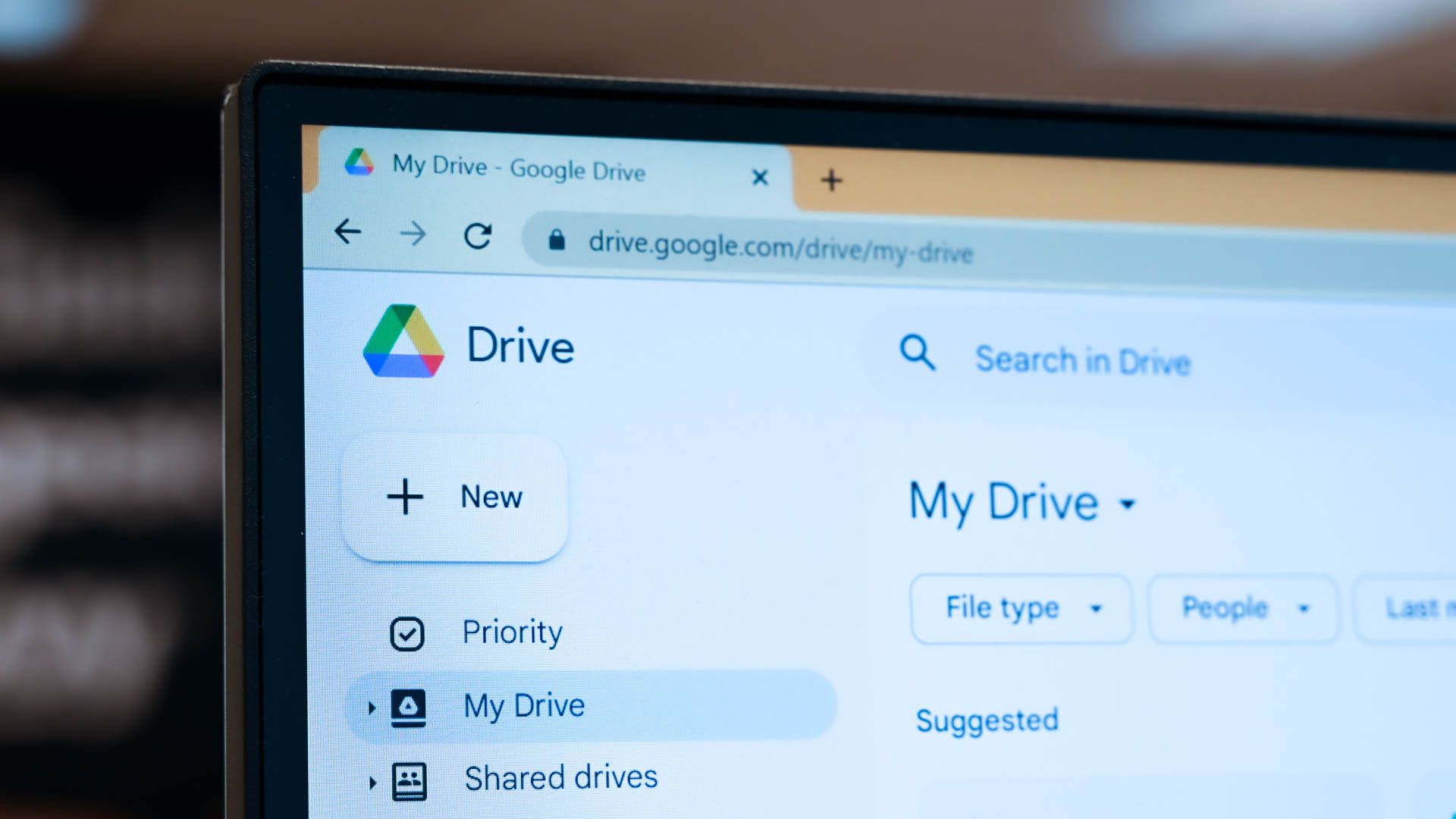 Google Drive open on Google Chrome