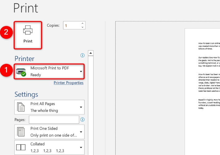 Print Options. Photo Example How to Print to PDF on Windows 11