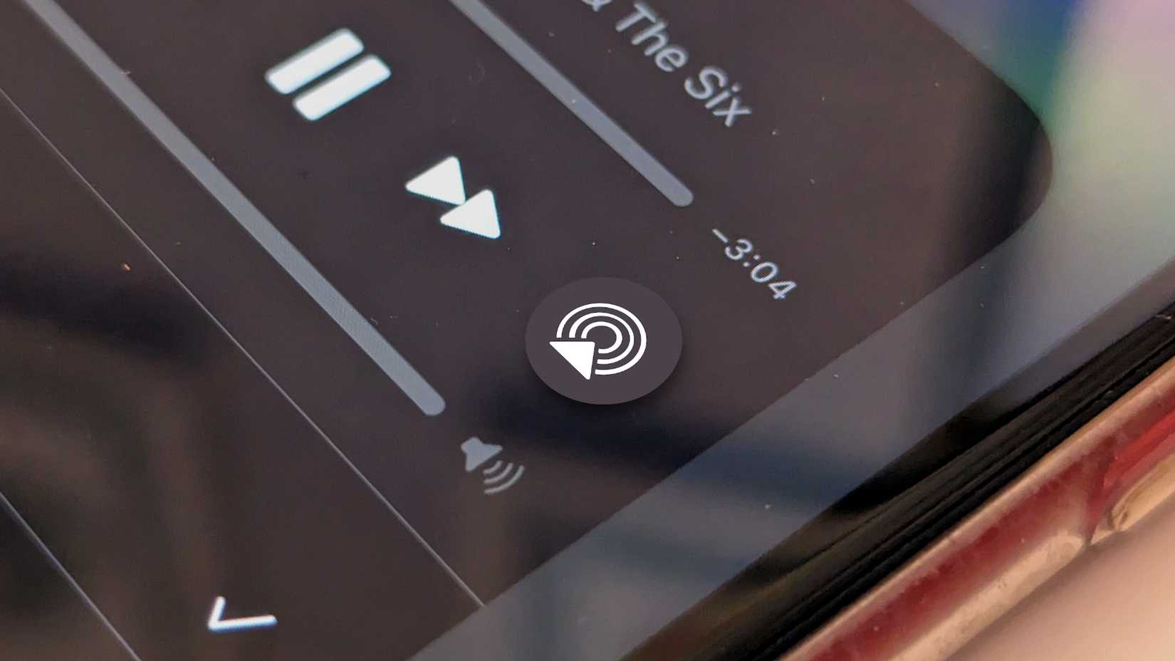 Apple AirPlay icon on iPhone.