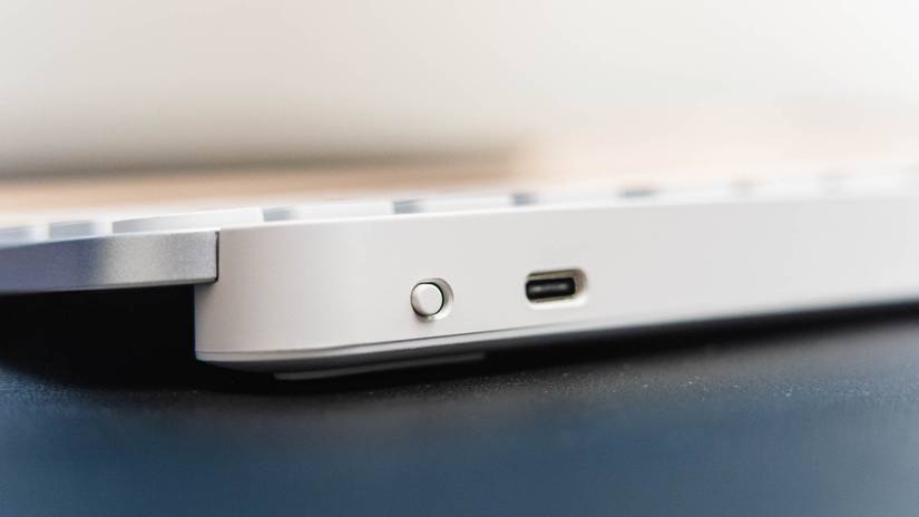 Logitech MX Keys S USB-C charging port location