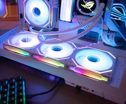 RGB fans in a gaming PC