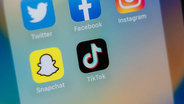 TikTok and other Social Media apps in an app folder