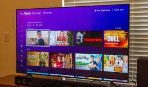 The movies tab open on the Roku Channel