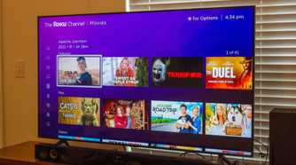 The movies tab open on the Roku Channel