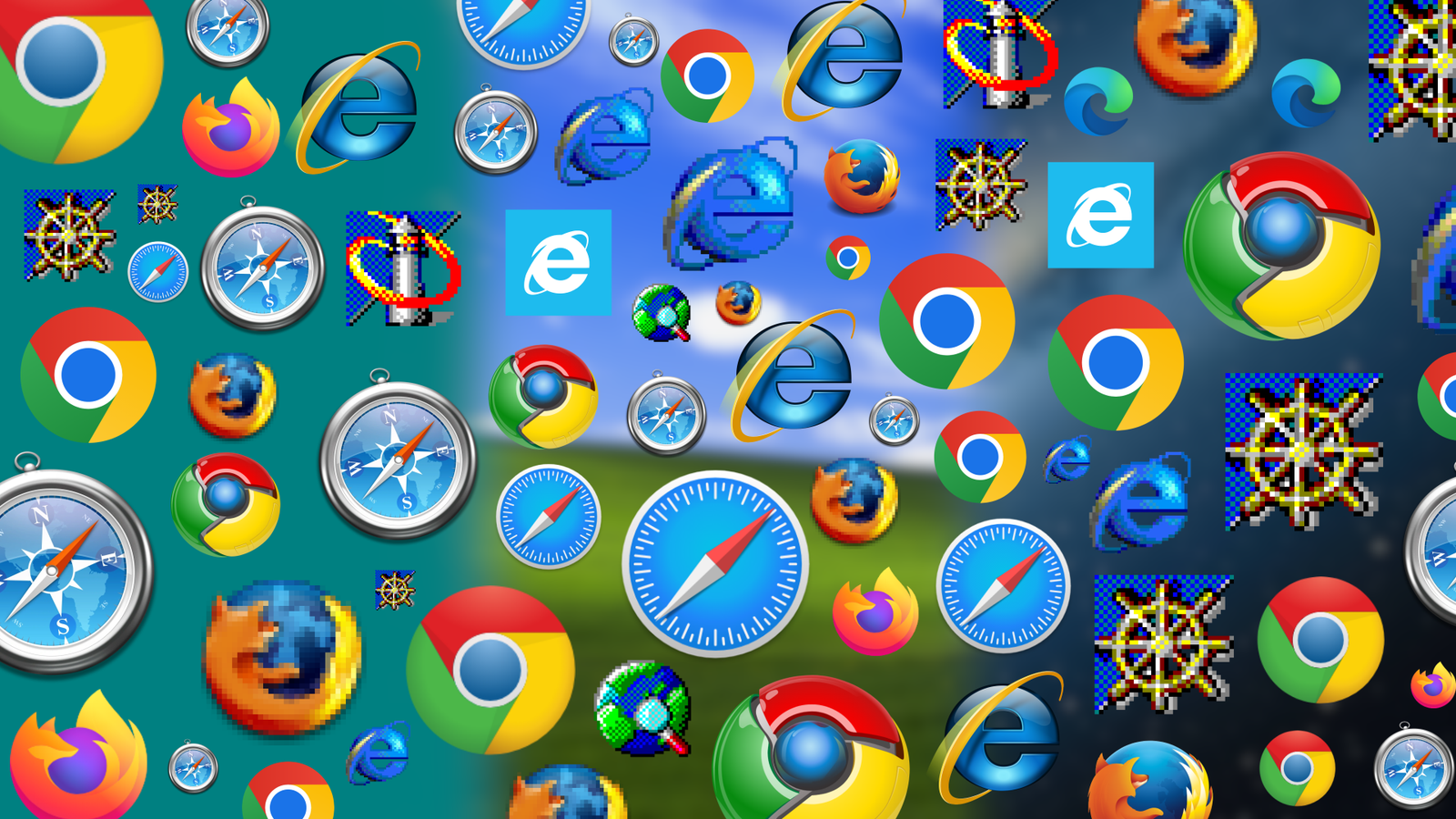 A Visual History of the Browser Wars in Icons, image size:1600x900