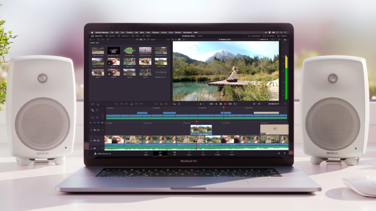 DaVinci Resolve running on a Macbook Pro