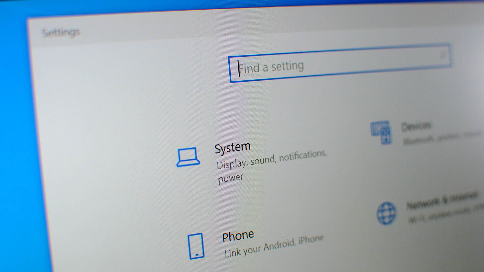 Windows 10 Settings app