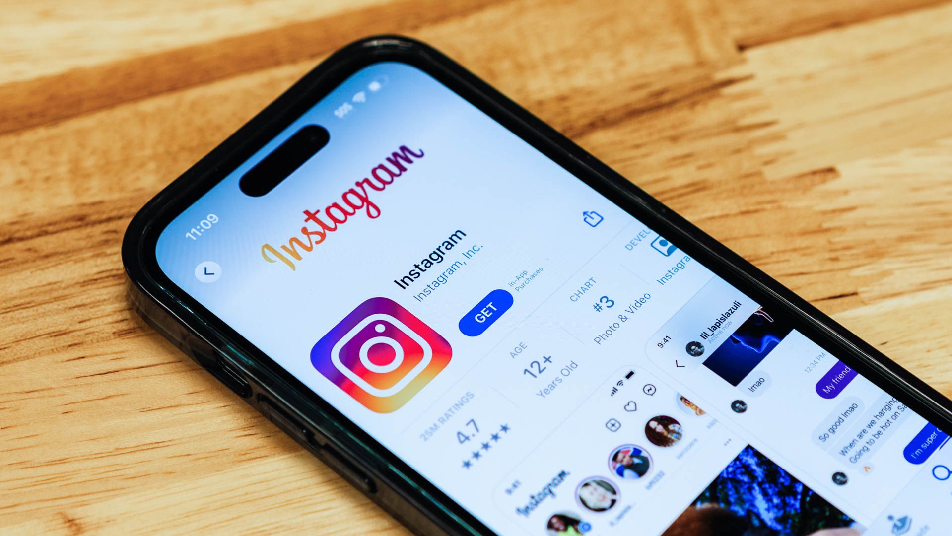 Installing Instagram on a Pixel from the Google Play store