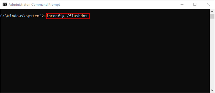 Run "ipconfig /flushdns" in an elevated Command Prompt or PowerShell.