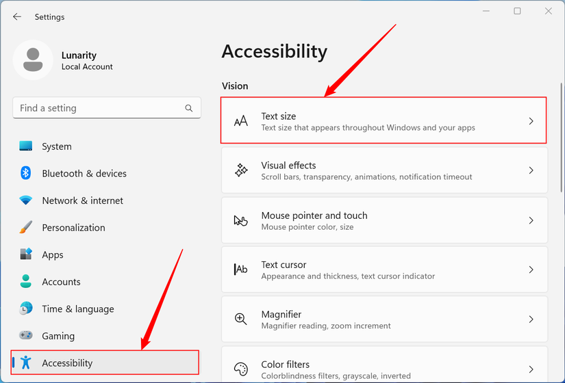 How to Change Font Size on Windows 11