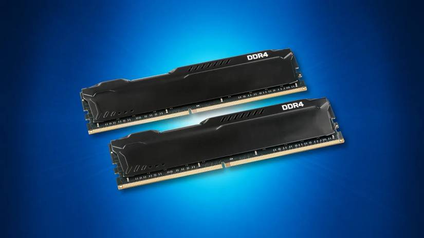 Dois Rams DDR4 em fundo azul