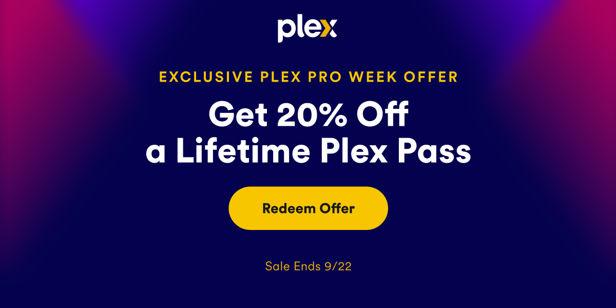 PlexPass20%off