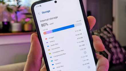 Écran de stockage Android.