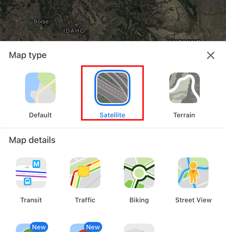 How to Start Google Maps in Satellite View