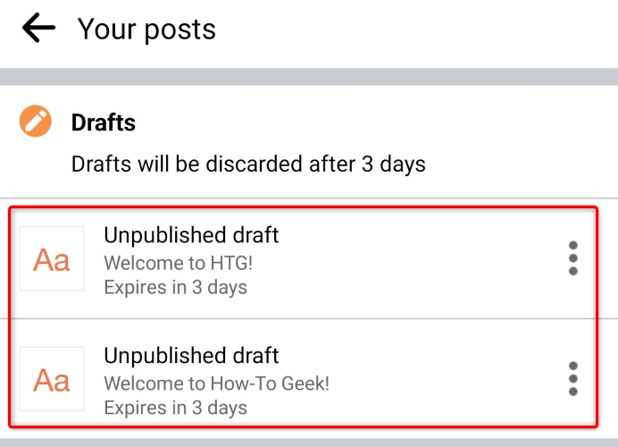 How to Find Drafts on Facebook