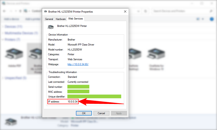 Print Server Ip Address How to Find Your Printer's IP Address on Windows 10