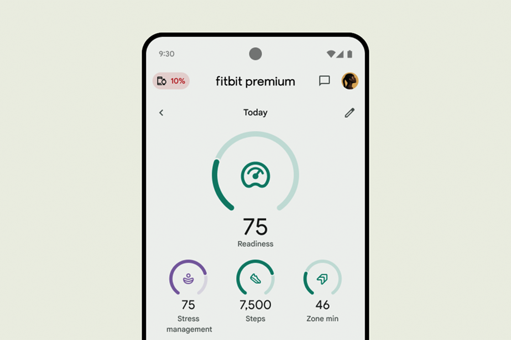 Дизайн интерфейса приложения Fitbit