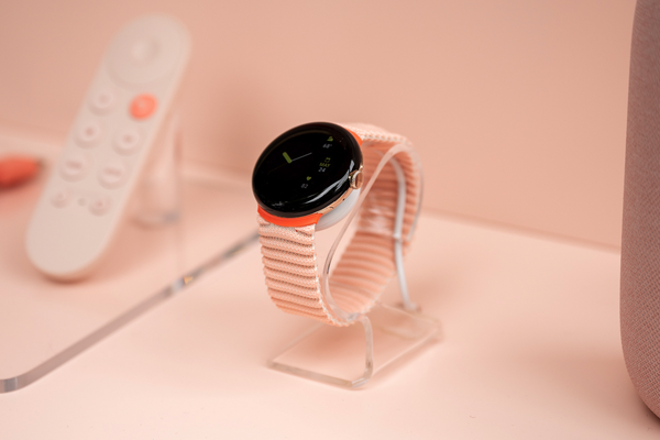 Google Pixel Watch on display on a table