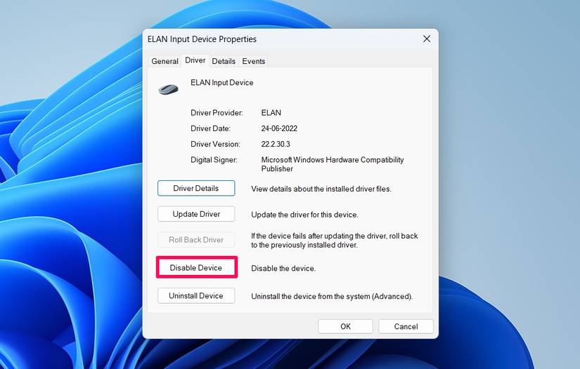 How to Disable the Touchpad on Windows 11