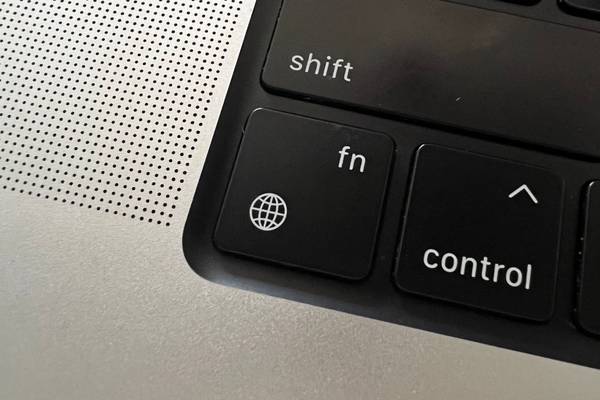 'Fn' function key on a MacBook Pro.