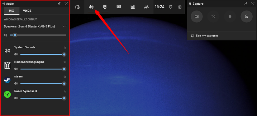 A Barra de Jogo Xbox no Windows 10. 