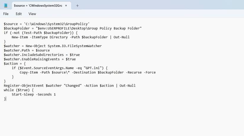 Powershell Script Notepad Example How to Back Up Local Group Policy Editor Settings on Windows (and Why ...