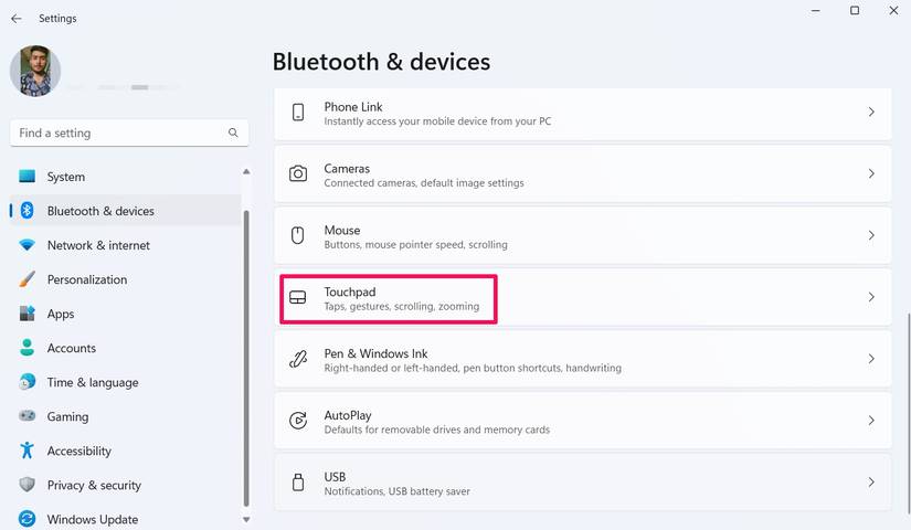 How to Disable the Touchpad on Windows 11