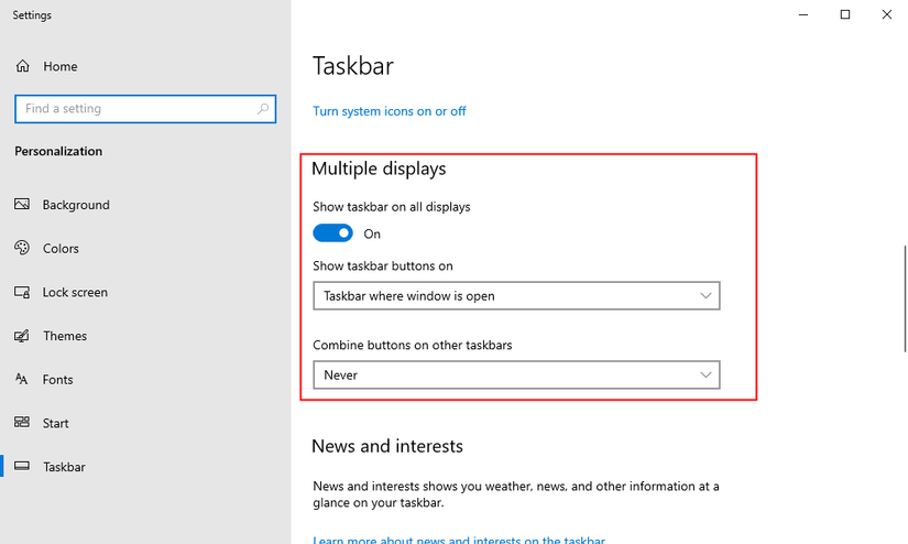 How to Customize the Taskbar in Windows 10