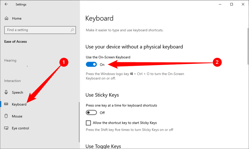 How to Use the On-Screen Keyboard on Windows 7, 8, and 10