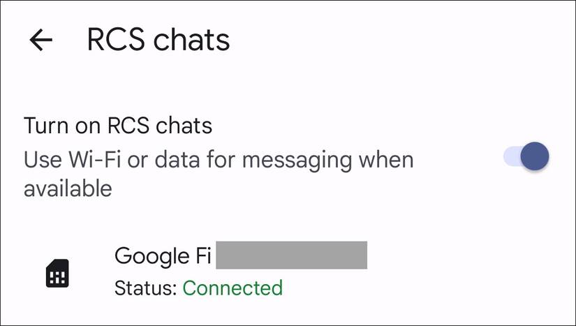 A screenshot of the Chat features menu showing a Connected status