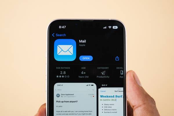 iPhone Mail app in the App Store on an iPhone