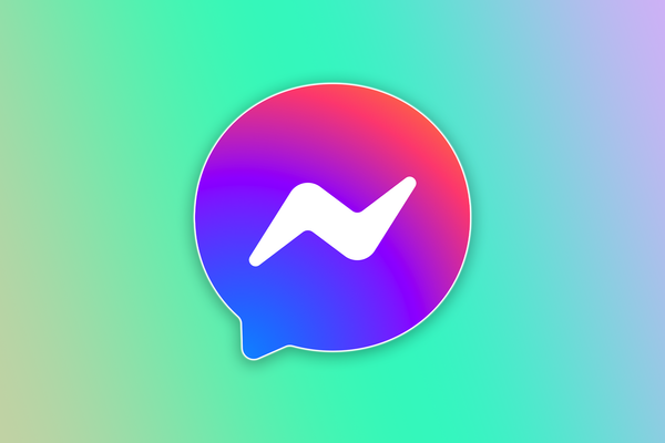 The Messenger app icon over a colorful background.