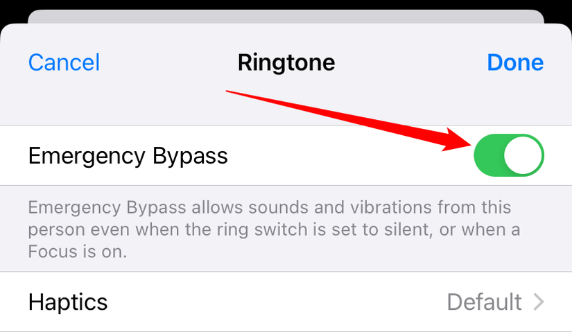 Enable "Emergency Bypass" for Ringtone. 