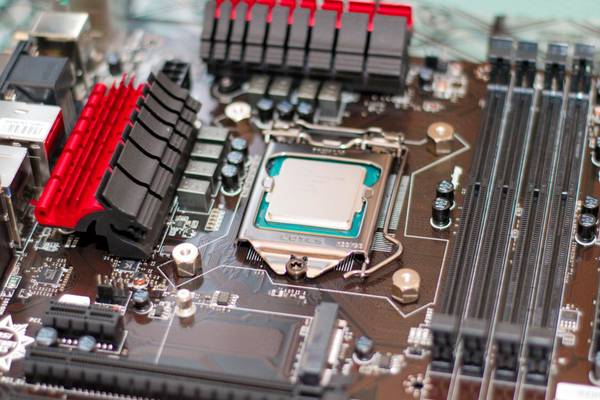 CPU Chip on an MSI Motherboard