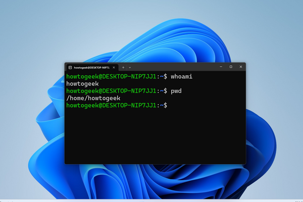 Windows Terminal open with an Ubuntu VM running in WSL