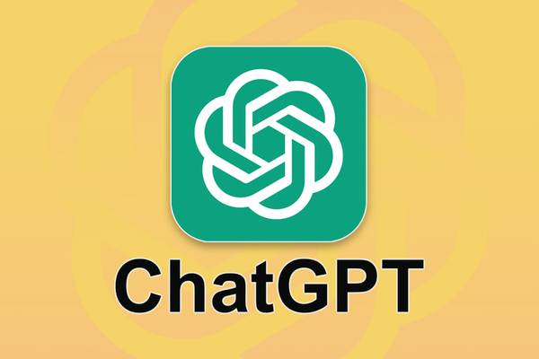 The ChatGPT logo on an orange background.