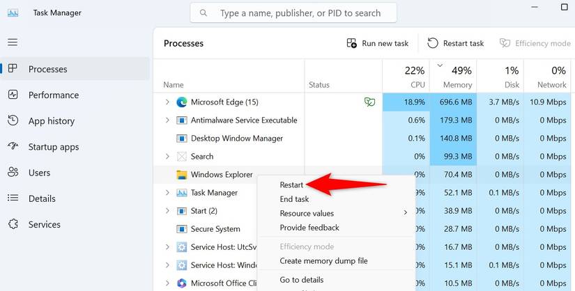 Restart Task Windows Start Menu Not Working? Here's How to Fix It