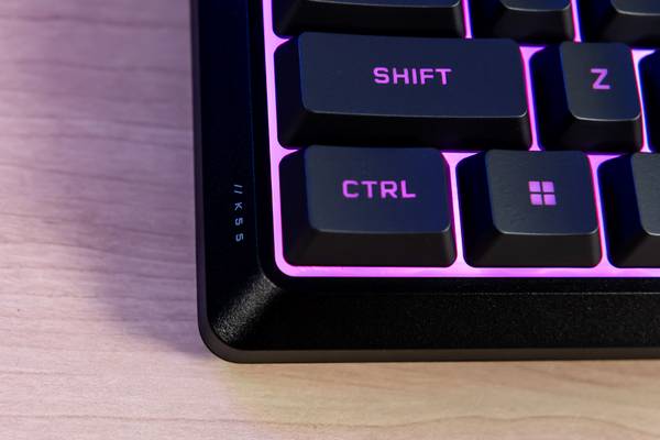 Control, shift and windows keys on the Corsair K55 Core Keyboard