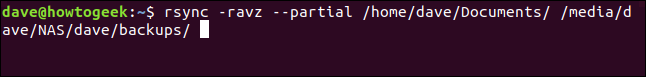Rsync running to a network device.
