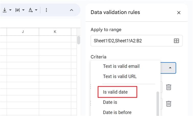 How to Insert a Date Picker in Google Sheets