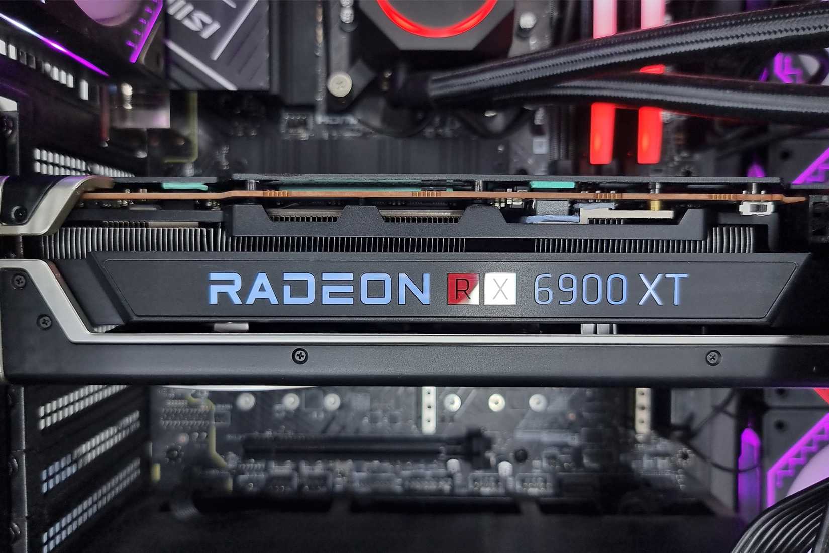 AMD RX 6700 XT graphics card inside a gaming PC